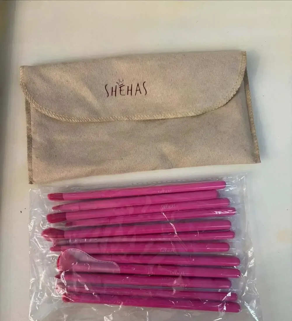 SHEHAS Eye 12-Piece Professional Makeup Brush Set with Suede Pouch
